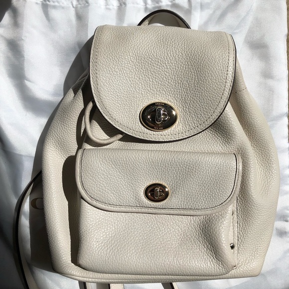 Coach Mini Billie Turnlock Chalk White Backpack - Picture 2 of 8